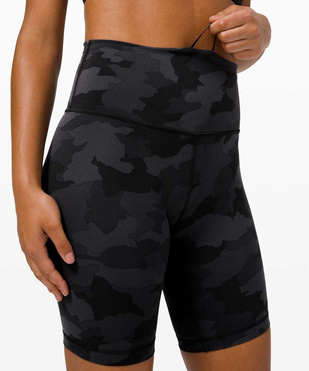 Lululemon Wunder Train HR Short 8" Size 0 Camo Everlux EUC